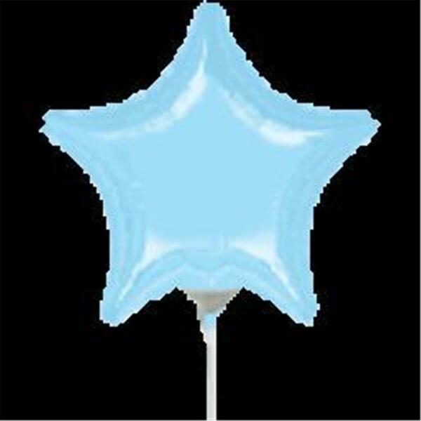 Anagram 9 in. Pastel Blue Star Flat Foil Balloon 41122